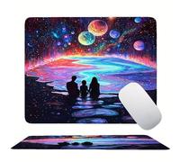 Dream Universe Mouse Mat 22 x 24 cm Ultra Thin, with Stitched Edges Office Mouse Pad, Non-Slip Rubber Base, Waterproof & Washable, Desk Accessories, Aesthetic Design Mousepad 240x200mm s0z-253