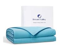 Dream Valley® Outlast® Cooling Comforter, NASA Temperature Regulation Technology Cooling Blanket, Q-Max 0.45 Everlasting Cooling for Night Sweats, Hot Sleepers, Dream Blue, 90""x90"", DV00000004-4