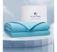 Dream Valley® Outlast® Cooling Comforter, NASA Temperature Regulation Technology Cooling Blanket, Q-Max 0.45 Everlasting Cooling for Night Sweats, Hot Sleepers, Dream Blue, 90""x90"", DV00000004-4