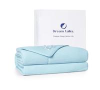 Dream Valley® Outlast® Deepsleep Cooling Comforter, Twin Size, NASA-Grade Space Technology Cooling Blanket for Hot Sleepers Night Sweats, Q-Max > 0.45 Aerocool™ Breathable, Ice Blue, 68"x90"