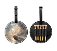 Dream Vortex Passage Black Printed Golf tee Storage Bag - for Men only, Durable PU Material, Easy to Carry, Enhance The Golf Experience