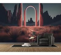 Dream Wallpaper, Magic Gate Photo Wall Mural, Self Adhesive Wall Paper with Retro Pattern for Bedroom Living Room Tv Background, Home Decoration Poster (300x210, B81)