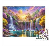 Dream Waterfall Front paper Jigsaw Puzzle 1000 Pieces for Adults Brain Teaser Relaxation Rainbow Falls Paper Puzzle Home Decor 38x26cm/1000pcs