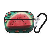 Dream Watermelon AirPods Pro 2 Case Cover, Shockproof Hard Shell Protective Case for Women Men, Compatible with Airpod Pro Case 2nd/1st Generation with Keychain-Black