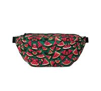 Dream Watermelon Large Crossbody Fanny Pack,Gifts For Enjoy Sports Festival Workout Traveling Running Casual, Black, One Size