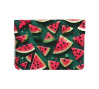 Dream Watermelon Leather Laptop Sleeve 13 Inch-Pu Leather Protective Case For Macbook, Slim Computer Bag For Daily Travel