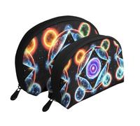 Dream Watermelon Moon Cosmetic Bag, Travel Makeup Pouch, Portable Waterproof Cosmetic Pouch for Girls Women., Cosmic Stars, One Size