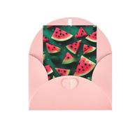 Dream Watermelon Printed Pink blank greeting card with envelope and matching stickers, suitable for birthday, thank you