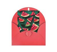 Dream Watermelon Printed Red blank greeting card with envelope and matching stickers, suitable for birthday, thank you