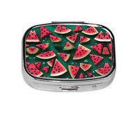 Dream Watermelon Square mini Pill Box, Travel Pill Box, can be Put into Wallet or Pocket to Store a Variety of Small Items