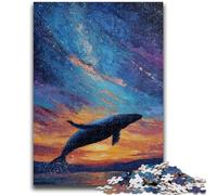 Dream Whale 1000 Piece Jigsaw Puzzle for Adults And Teenagers,Learning Educational Toy for Is Ideal As A Gift for The Whole Family (38x26cm)