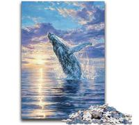 Dream Whale Jigsaw Puzzles for Adults,Challenging Game And Family Play with Fully Interlocking Randomly Shaped Pieces (70X100cm)