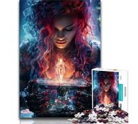 Dream Woman Jigsaw Puzzles for Teenagers,Help The Brain Exercise Addictive Toys to Cultivate Patience A Work of Art 38x26cm