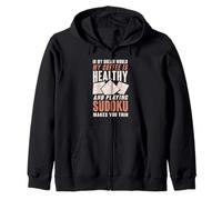 Dream World Of Coffee And Sudoku Puzzles Hobby Humor Zip Hoodie