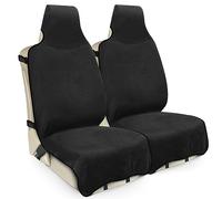 DREAMANIA Waterproof Seat Cover Towel, 2PCS Premium Sweat Carseat Protector, Perfect for Universal Anti-Slip Car Truck SUV Seat, Great for Surfing Yoga Gym Workout, Black