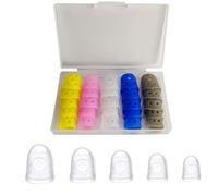 DreamAug 25Pcs Guitar Finger Protectors, 5 Sizes, Comes with storage box | Guitar Playing - Breathable & Comfortable Grips