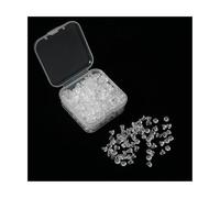 DreamAug 500pcs Earring Backs, Rubber, Clear, Soft, 4x4mm, Earring Backs Plastic Soft Clear Silicone (Comes with Storage Box)