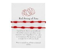 DreamAug Adjustable 7-Knot Kabbalah Red String Bracelet - Lucky Charm for Protection & Good Fortune