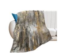 DreamAutumn Brown Gray Abstract Blankets And Throws, Thicken Office Nap Throw Blankets for Man Women, Fluffy Lightweight Plush Super Soft Warm Flannel Blanket for Couch Bed Sofa Chair 50x60in