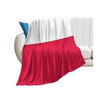 DreamAutumn Poland Flag Throw Blankets National Flags Blankets And Throws,Thicken Office Nap Throw Blankets,Fluffy Lightweight Plush Super Soft Warm Flannel Blanket for Couch Bed Sofa Chair 40"x50"
