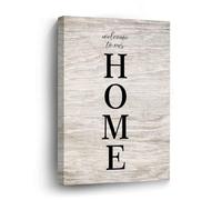 DreamAutumn Positive Quotes Canvas Print Pictures Artwork Decoration Welcome to Our Home Canvas Wall Art Ready To Hang Paintings For Living Room Bedroom Office Christmas Gifts - 12x16in