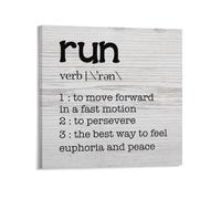 DreamAutumn Run Definition Dictionary Word Meaning Canvas Wall Art 12x12in Sayings Canvas Pictures Artwork Posters Ready to Hang Modern Wall Paintings for Bedroom Living Room Kitchen New Home Decor