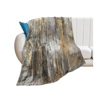 DreamAutumn Thicken Throw Blankets Brown Gray Abstract Flannel Fleece Blankets for Bed Couch Sofa Chair, Microfiber Warm Cozy Fuzzy Plush Super Soft Blanket for Hot Sleepers 70x80in