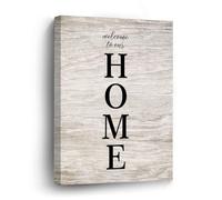 DreamAutumn Wall Art Canvas 8x10in,Welcome to Our Home Canvas Wall Art Typography Home Office Wall Decor Prints Artwork for Bed Dining Room Modern Paintings on Prints Housewarming Gifts