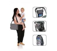 Dreambaby 3 in 1 Baby Changing Travel Bag - Stroller, Car Back Seat Organiser, and Nappy Changing Bag with Tablet Holder for Kids - Large Insulated Storage with Magnetic Lock Closure