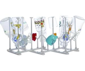 Dreambaby Baby Bottle & Nipple Drying Rack - Foldable & Portable Draining Holder - White