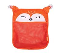 Dreambaby Bath Toy Storage Basket & Net, Fox Design, Removable Wall Suctioned Bath Caddy, Baby Bath Toy Organiser, Shower & Bath Toy Bag, Kids Bathroom Toy Holder