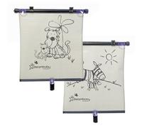 Dreambaby Car Shade Window Roller (36 x 48 cm) 2 Pack Tiger & Zebra