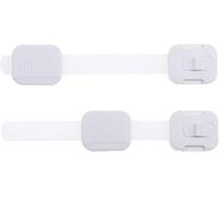 Dreambaby Cupboard Locks for Children, Child Locks for Kitchen Cupboards, Swivel Adjustable Strap Latches, Self Adhesive Cabinet Strap Locks, No Tools Needed, Baby Proofing Your Kitchen (2pk)