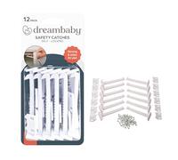Dreambaby Safety Catches for Cabinets and Drawers, Childproofing Baby Locks, 12 Count (Pack of 1)
