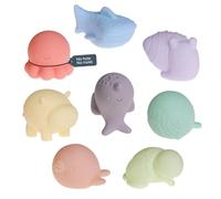 Dreambaby Splish Splash & Giggle Bath Toys 8-Pc. Sea Animals, Sealed No-Hole Mold-Free, Non-Toxic BPA-Free Soft Squeezable Floating Water Toys for Babies & Kids 1 Month+, Ideal for Bath & Pool Time