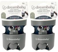 Dreambaby Strollerbuddy Drink Cup Holder, Grey/White (Pack of 2)