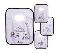 Dreambaby Terry Cloth Pullover Baby Bibs - Super Absorbent for Feeding and Drooling Toddlers - Jungle, 4 PACK, G537