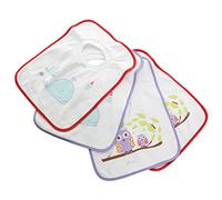 Dreambaby Terry Cloth Pullover Baby Bibs - Super Absorbent for Feeding and Drooling Toddlers - Owl and Whales, 4 Count (Pack of 1), G536