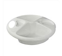 Dreambaby Top & Tail Bowl, Everyday Usage, Top & Tail Bowl for Baby's Baths, 2 Separate Areas for Top and Tail Sponges, Ergonomic Design, Lightweight & Portable, Easy Clean, 0m+, Bright White