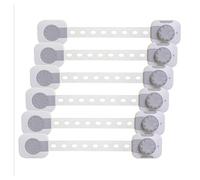 Dreambaby Twist 'N Lock Multi-Purpose Latch, 6 Pack, White/Grey