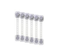 Dreambaby Twist 'N Lock Multi-Purpose Latch, 6 Pack, White/Grey