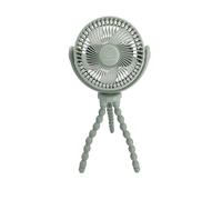 Dreambaby USB Rechargeable 360° Pram Fan, Tripod Clip-On Stroller Fan for Babies, Smart-Grip Portable Cooling Fan for Car Seat, Cot, Desk & Gym - Sage Green