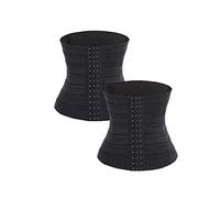 Dreamburn Womens Waist Trainer Corset 3 Rows Hook 4 Flexible Steel Boned Body Shaper Tummy Control Waist Cinchers Girdle Band Underwear
