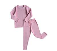 DreamBuy Baby -Toddler- Kids - Adult - Plain or Personalised Gifts - Christmas/Name/Safari Tracksuit Ribbed Boys Pyjamas and Girls Pyjamas Customised Gifts (3-6 Months, Sweet Pink)