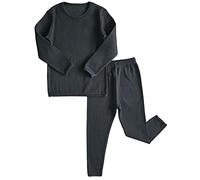 DreamBuy Baby -Toddler- Kids - Adult - Plain or Personalised Gifts - Christmas/Name/Safari Tracksuit Ribbed Boys Pyjamas and Girls Pyjamas Customised Gifts (4-5 Years, Black)