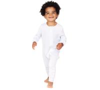 DreamBuy Personalised Zip Sleepsuit with Embroidered Name - Soft Newborn Baby Gift, Cotton All-in-One for Girls or Boys - Baby Essentials with Mittens or Feet - 0-36 Months (White, 3-6 Months)