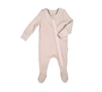 DreamBuy Zip Up Baby Sleepsuits Ribbed Cotton - Footed or Footless. Unisex Newborn Clothes Baby boys' clothing and Baby girl clothes (as8, age, 2_years, 3_years, Shortbread)