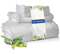 DREAMCARE 100% Viscose from Bamboo Sheets Queen Size - 4 Pc Luxury Cooling Sheets for Hot Sleepers, Queen Size Bed Sheets Set, Viscose from Bamboo Sheets Set (White)