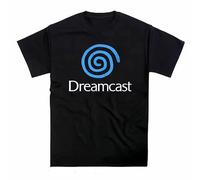 Dreamcast Tribute Blue Swirl T Shirt Brand Cotton Shirt Summer Style Cool Shirts Black M
