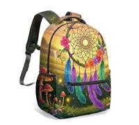 Dreamcatcher 16 Inch Backpack Full Print Fantasy Forest Magic Night Boho School Bag for Kids Students Adults (11)